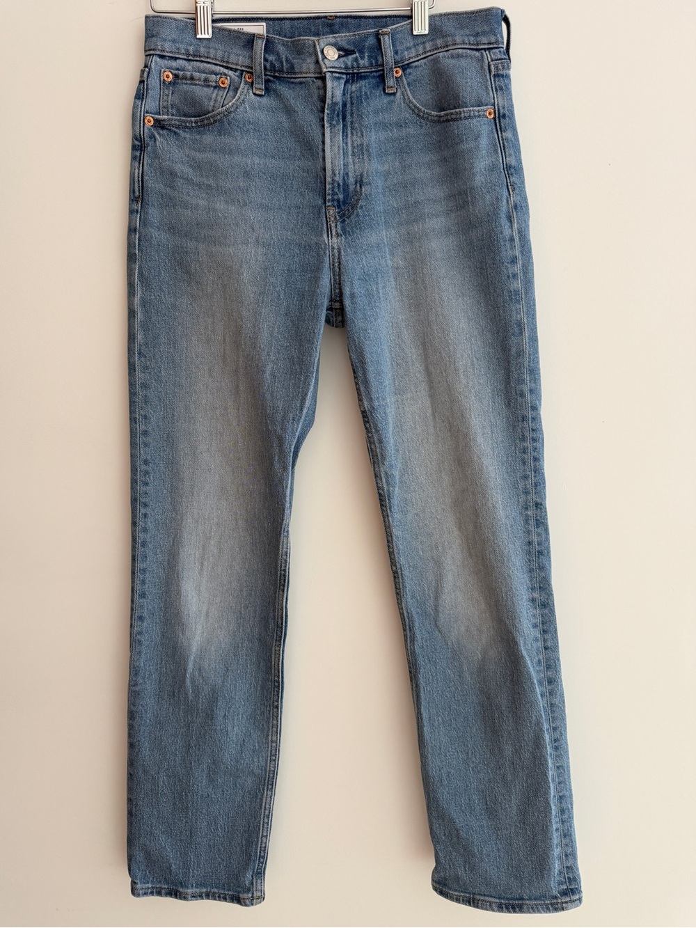 GAP 90's Straight High Rise Jeans Medium Indigo Blue Casual Versatile